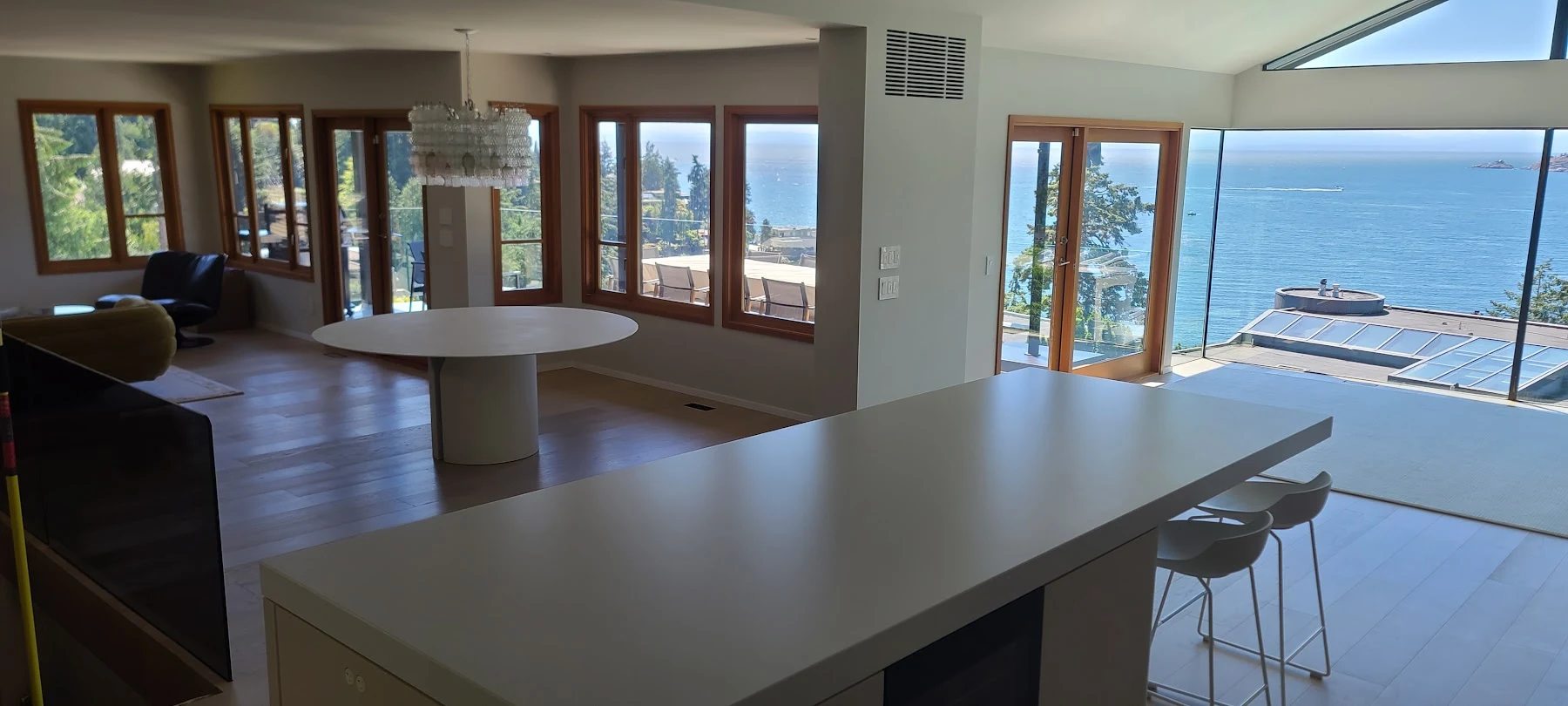 Oak flooring and ocean views in Horseshoe Bay